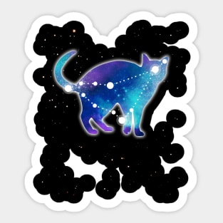 Capricorn Zodiac Sign Astrology Constellation Cat Lover Pet T-Shirt Sticker